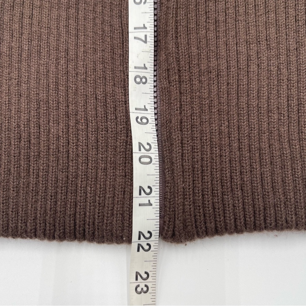 Vtg Y2K Twenty One Brown Puffer & Knit Vest Zip Up Chunky 2000s Size Large - Picture 11 of 12